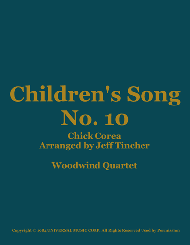 Children's Song No. 10 (arr. Jeff Tincher)