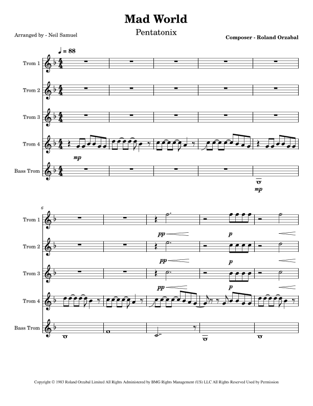 Mad World (arr. Neil Samuel)