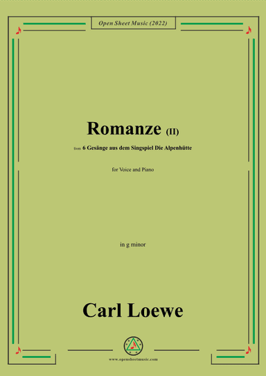Loewe-Romanze(II),in g minor,for Voice and Piano (arr. OSM Press)