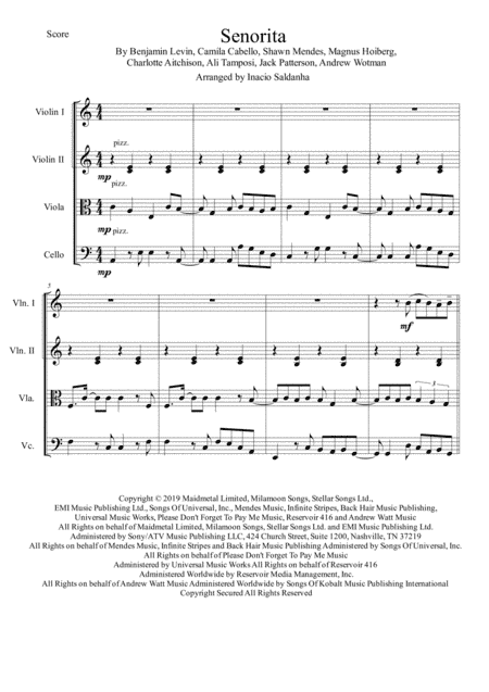 Senorita (arr. Inacio Saldanha)