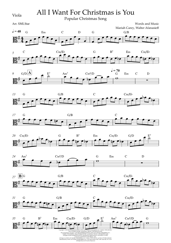 All I Want For Christmas Is You (arr. SMLStar)