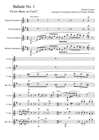 Ballade No. 1 in G Minor (arr. Nicholas Watkins)