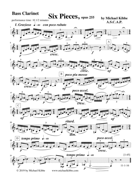 Six Pieces, opus 255