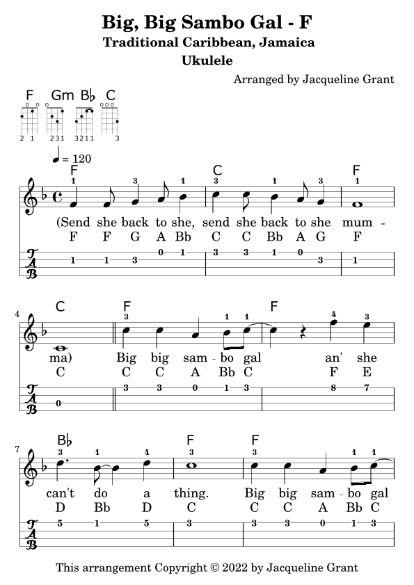 Big, Big Sambo gal (arr. Jacqueline Grant)