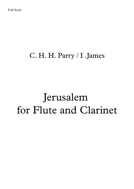 Jerusalem (arr. Lindsey Fillingham)