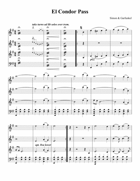 El Condor Pasa (arr. Be'eri Moalem)