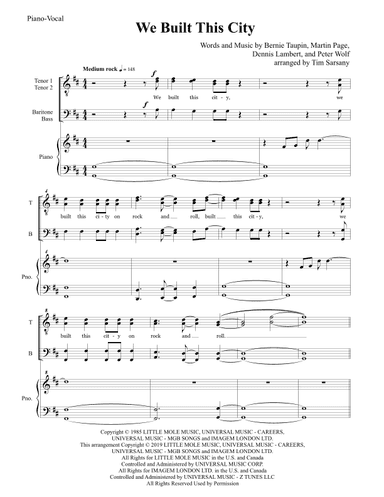 We Built This City (arr. Tim Sarsany)