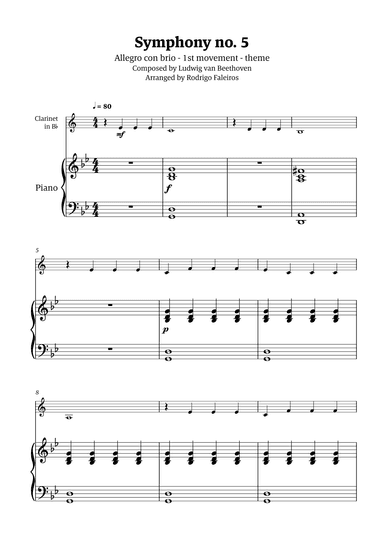 Symphony no. 5 - 1st movement (theme) (arr. Rodrigo Faleiros)