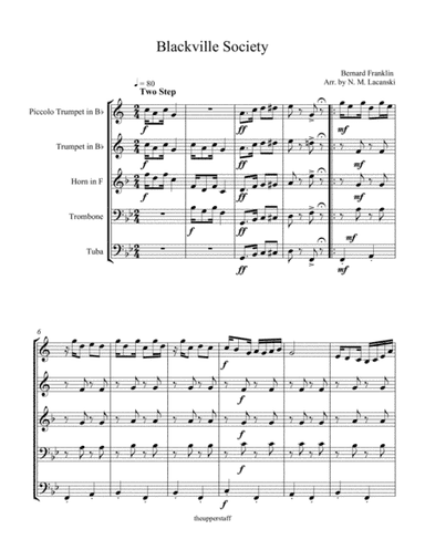 Blackville Society (arr. Nick Lacanski)