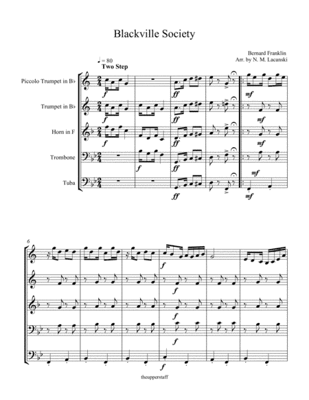 Blackville Society (arr. Nick Lacanski)