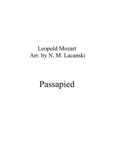 Passapied (arr. Nick Lacanski)