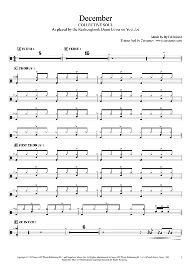 December (arr. Realsongbook)