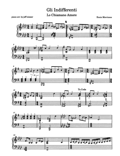 Lo Chiamano Amore (arr. jeff siesser)
