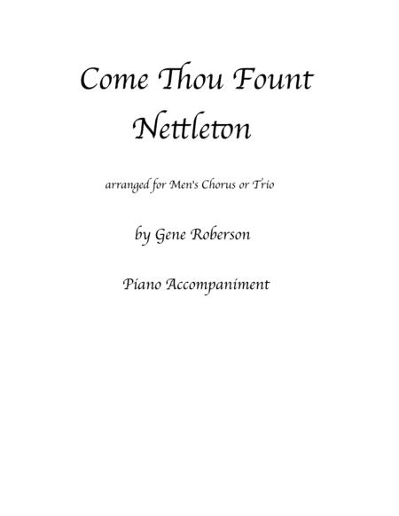 Come Thou Fount for Men's Chorus or Trio (arr. Gene Roberson)