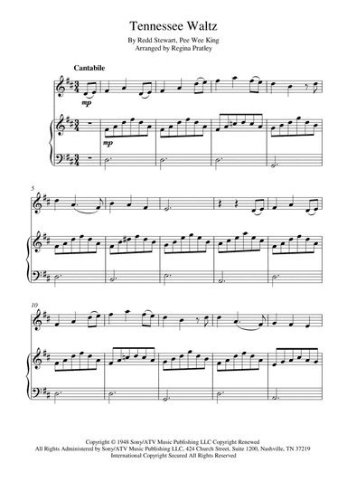 Tennessee Waltz (arr. Regina Pratley)