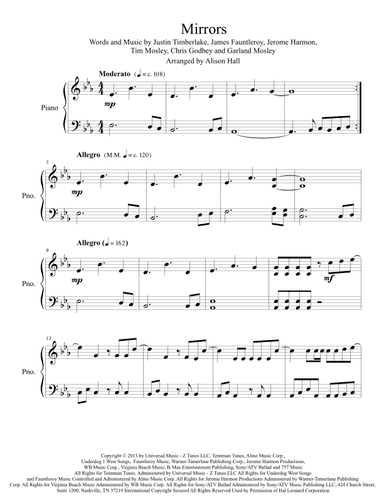 Mirrors (arr. Alison Hall)