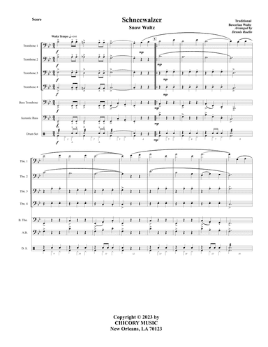 Schneewalzer (Snow Waltz) - Oktoberfest - Trombone Quintet / Choir (arr. Dennis Ruello)