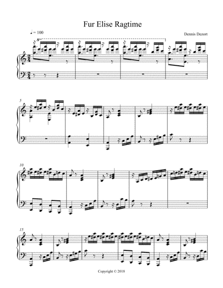 Fur Elise Ragtime (arr. Dennis Anton Dezort)