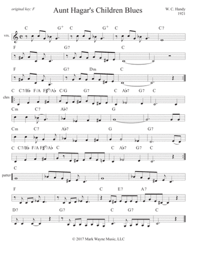 Aunt Hagar's Children Blues (arr. Mark Huxhold)