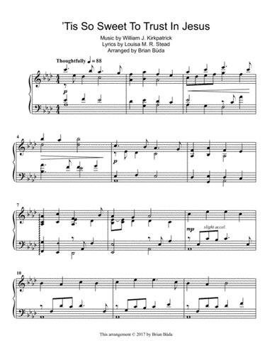 Tis So Sweet to Trust in Jesus (arr. Brian Buda)