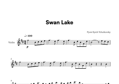 Tchaikovsky - Swan Lake Theme (for Violin Solo) (arr. Cadenza Editions)
