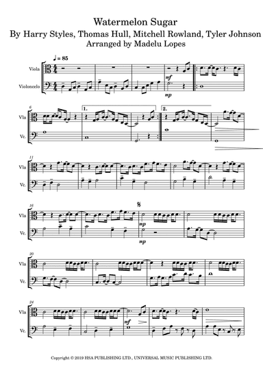 Watermelon Sugar (arr. Madelu Lopes)