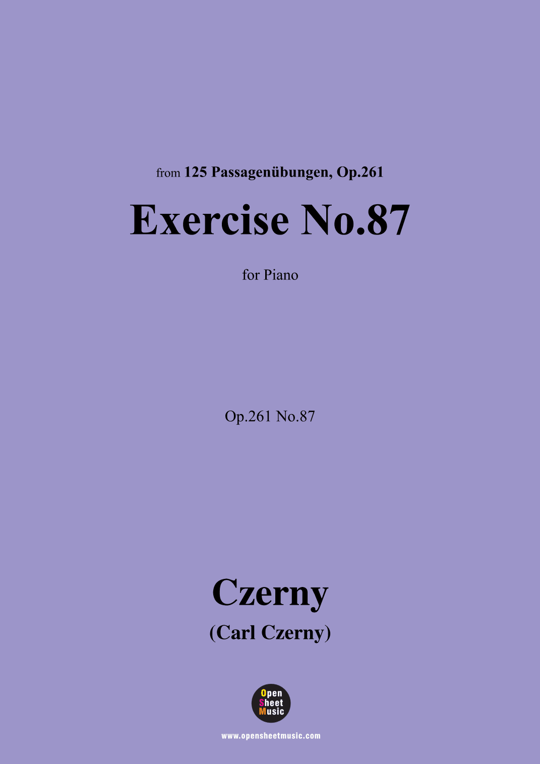 C. Czerny-Exercise No.87,Op.261 No.87 (arr. OSM Press)