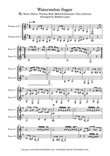 Watermelon Sugar (arr. Madelu Lopes)