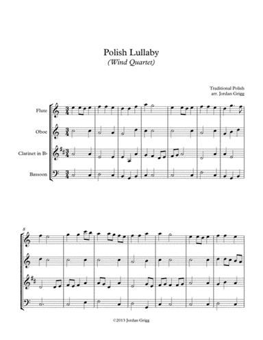 Polish Lullaby (Wind Quartet) (arr. Jordan Grigg)