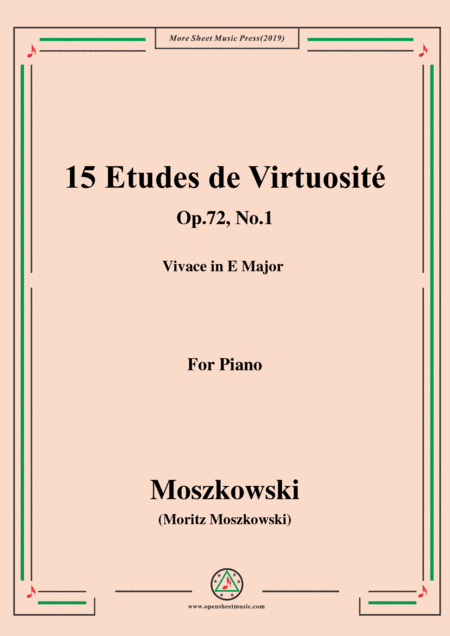 Moszkowski-15 Etudes de Virtuosité,Op.72,No.1,Vivace in E Major (arr. MSM)