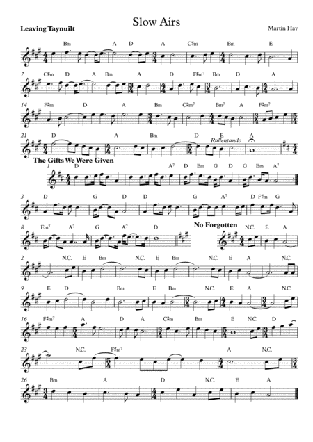 Ceilidh Music: Slow Airs (for end of the ceilidh) - Leaving Taynuilt, The Gifts We Were Given, No Fo
