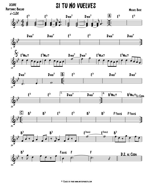 Si Tu No Vuelves (arr. Mateo Aguilar)