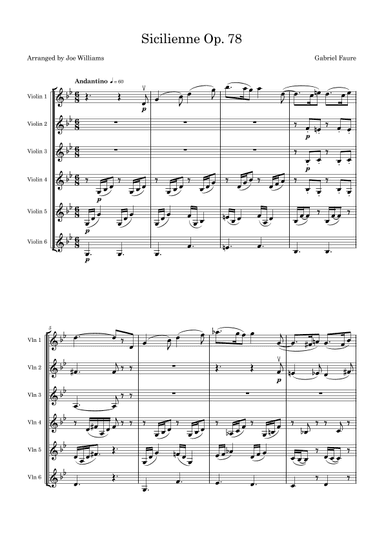 Sicilienne O. 78 (arr. Joe Williams)