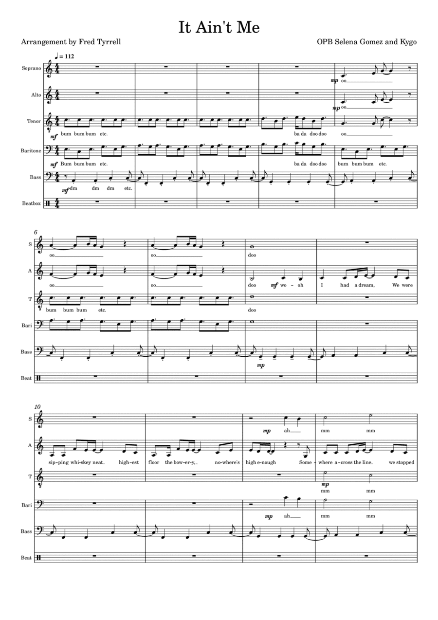 It Ain't Me (arr. Fred Tyrrell)