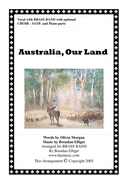 Australia Our Land - BRASS BAND with Solo Vocal or SATB Score and Parts PDF