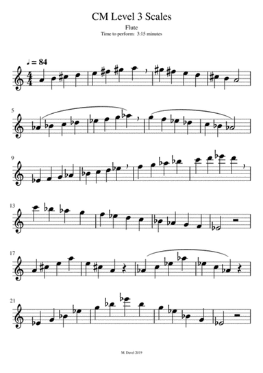 CM Flute Scales Level 3