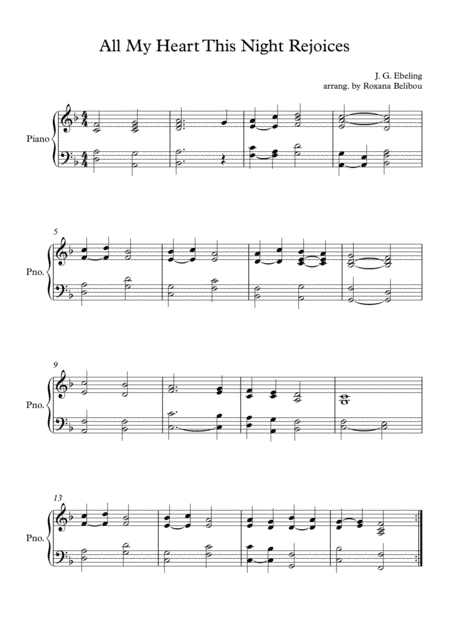All My Heart This Night Rejoices (arr. Roxana Belibou)
