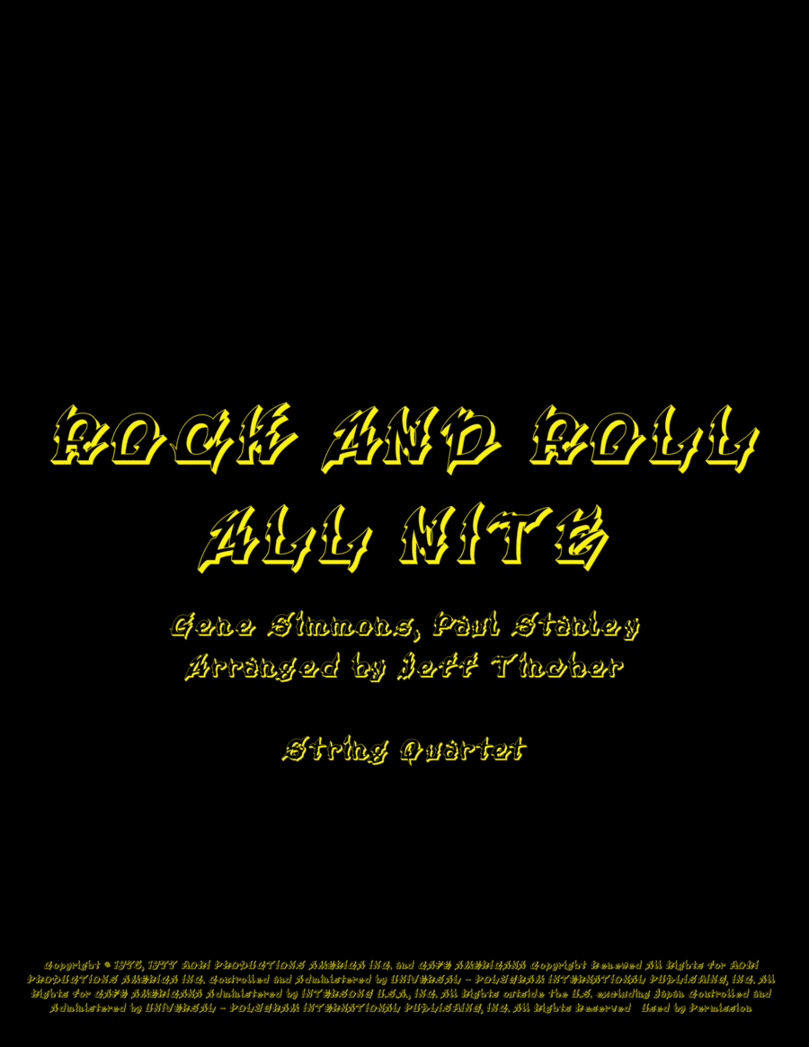 Rock And Roll All Nite (arr. Jeff Tincher)