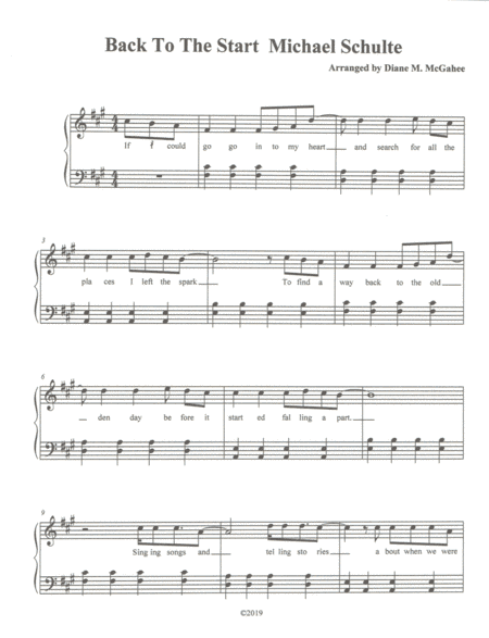 Back To The Start (arr. Diane M. McGahee)