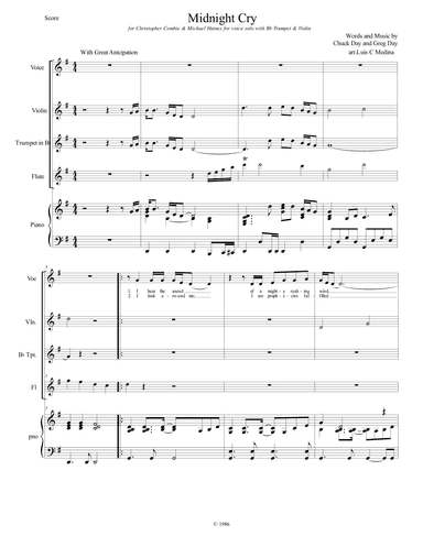 Midnight Cry (arr. Luis Chris Medina)