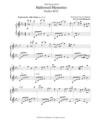 Auld Lang Syne (Psalter #212) (arr. Lisa Hoekstra)