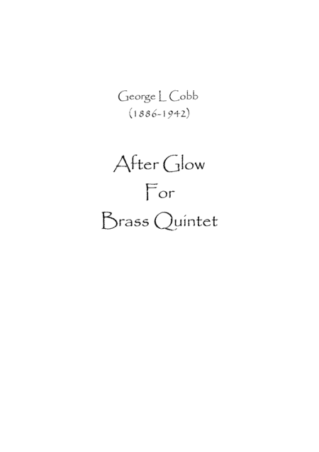 After Glow (arr. Spence Bundy)
