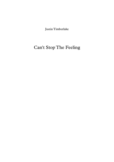 Can't Stop The Feeling from TROLLS (arr. Chris Howley)