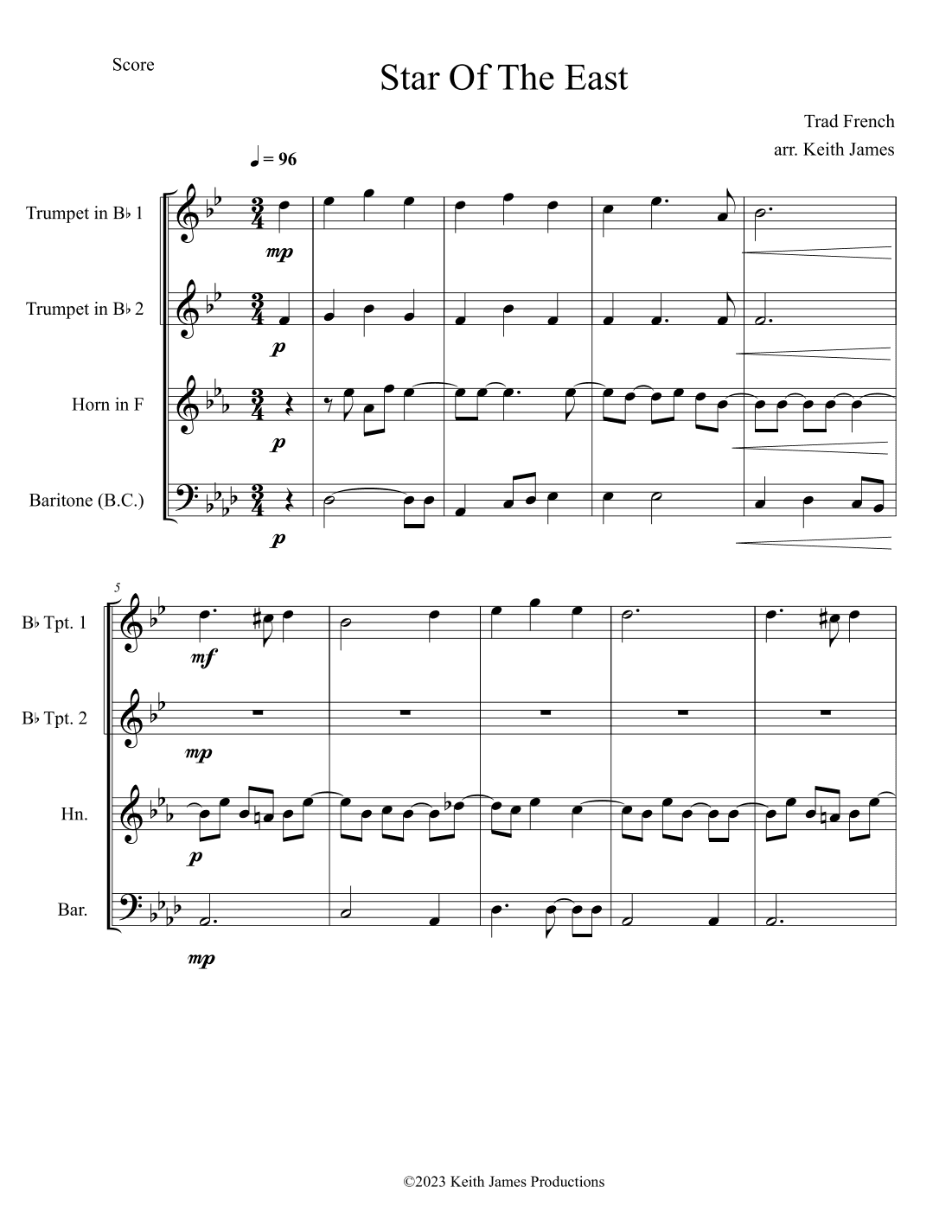 Star Of The East (arr. Keith James)
