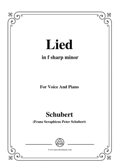 Schubert-Lied(Mutter geht durch ihre Kammern),D.373,in f sharp minor,for Voice&Piano (arr. MSM)