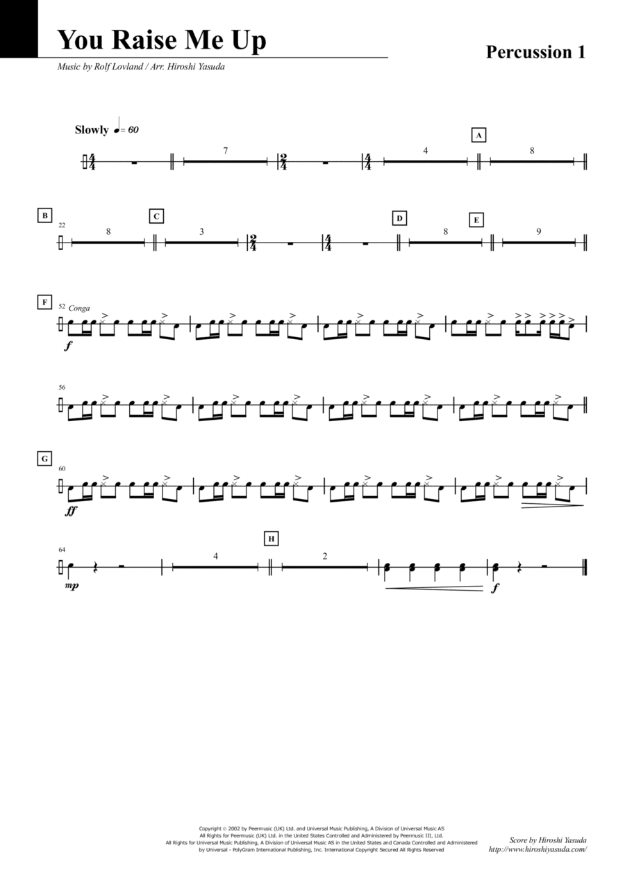 You Raise Me Up (arr. Hiroshi Yasuda)