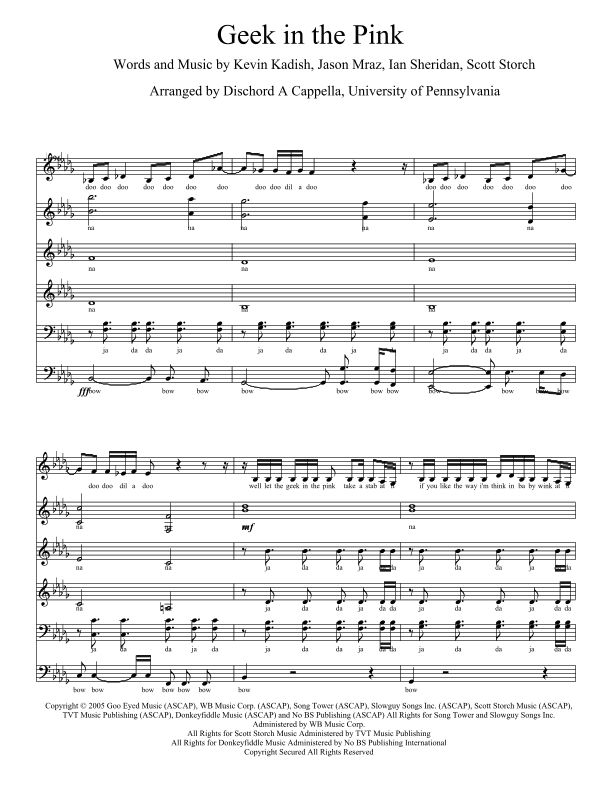 Geek In The Pink (arr. Andrew Pollen)