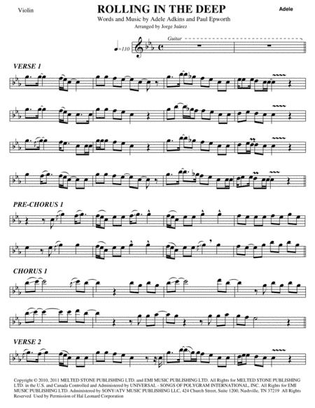 Rolling In The Deep (arr. Jorge Juárez)