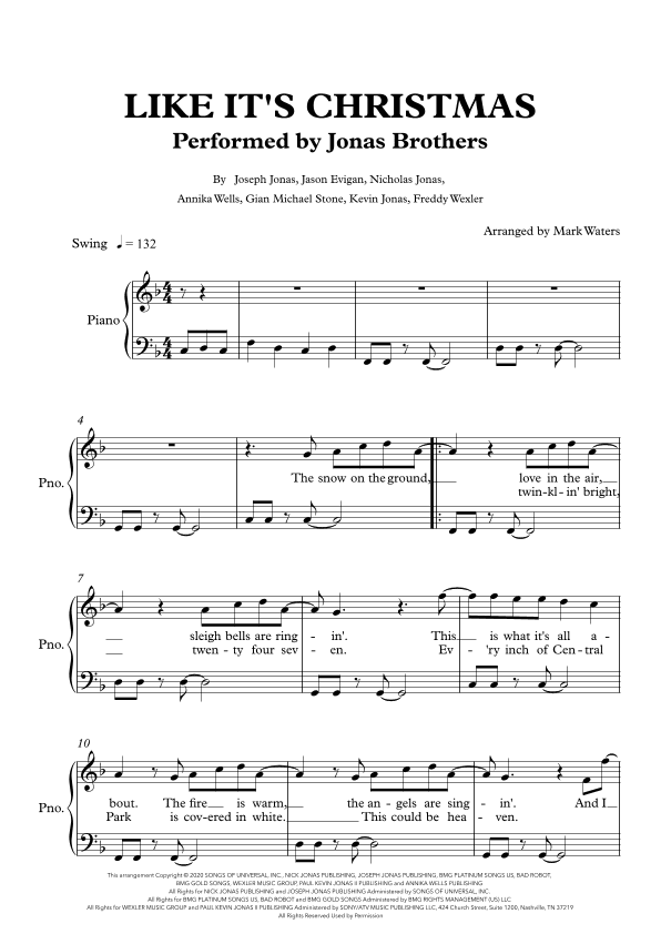 Like It's Christmas (arr. Mark Waters)