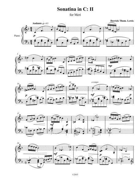 Andante in F (Sonatina in C: II)
